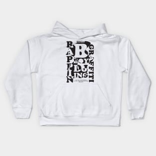 Hip Hop Pillars tee black on white Kids Hoodie